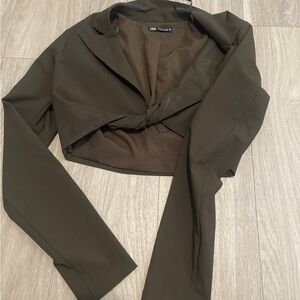 Zara Olive Green top
